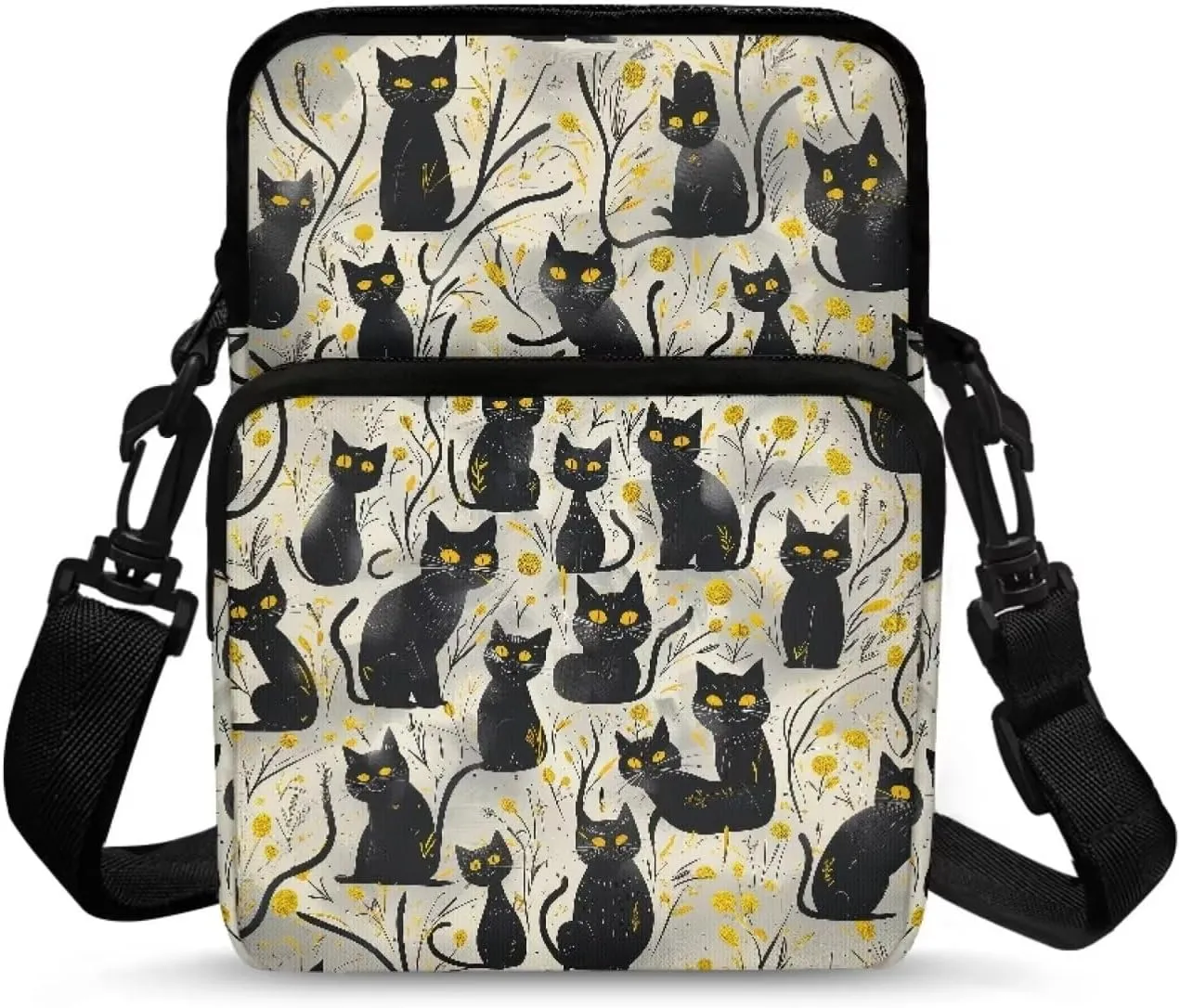 2 Layer Cross Body Bags Shoulder Sling Bag Purse Satchel Bags for Men Women Girls Boys