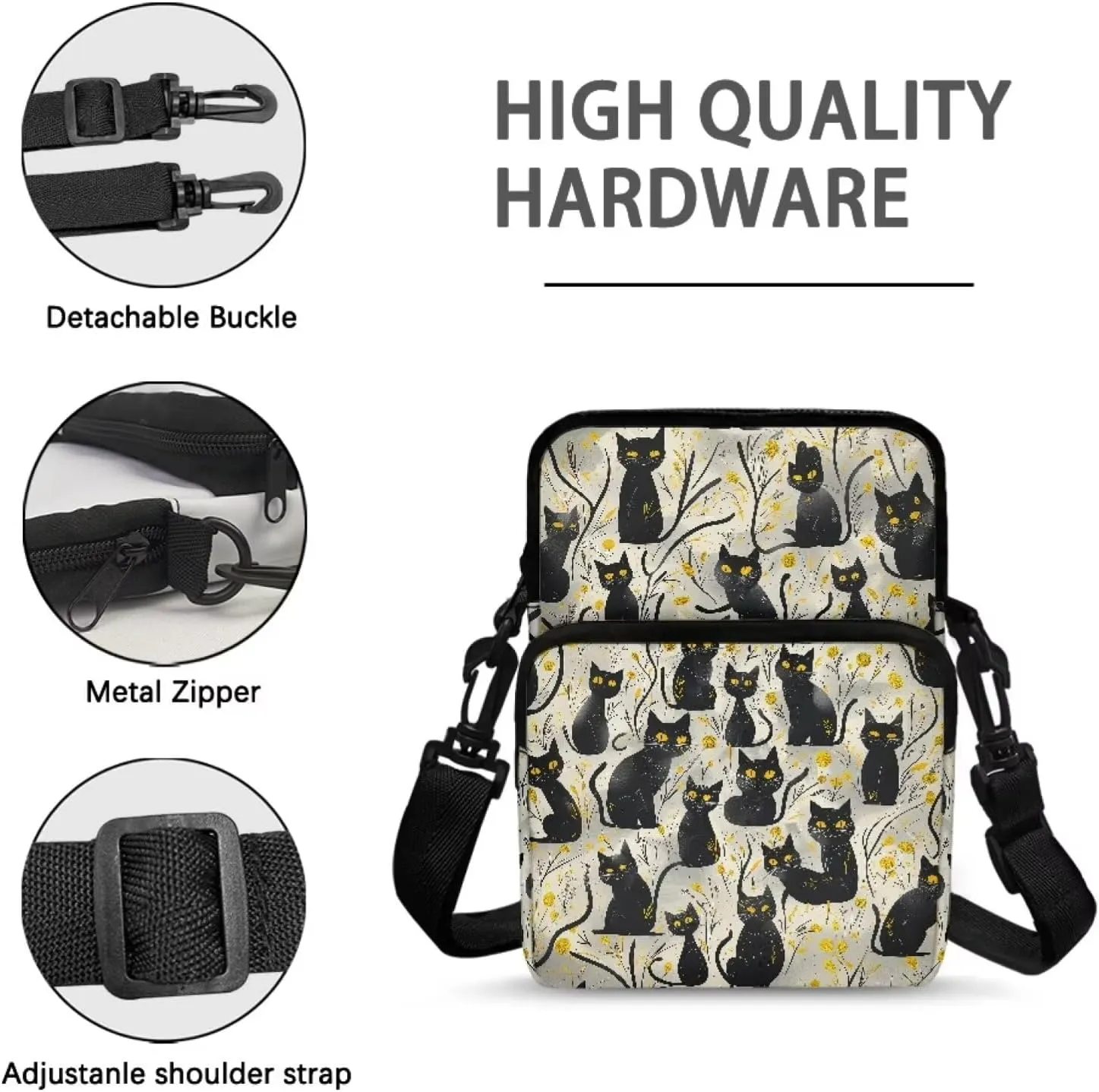 2 Layer Cross Body Bags Shoulder Sling Bag Purse Satchel Bags for Men Women Girls Boys