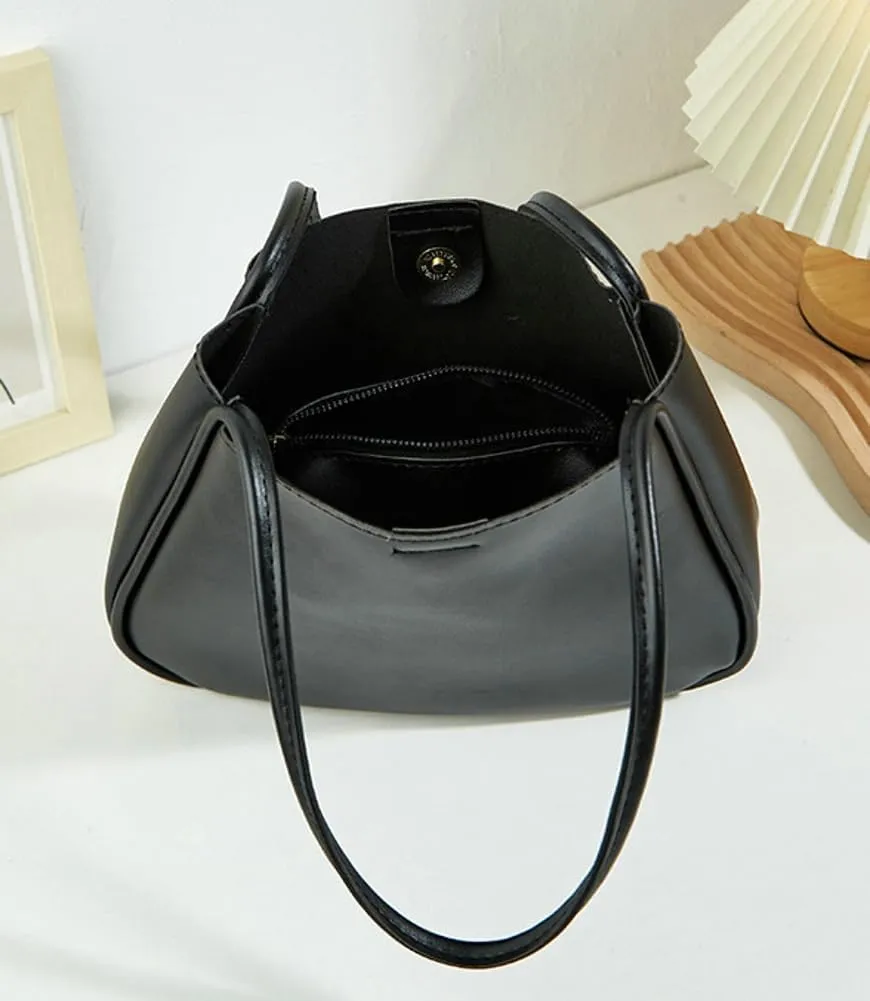 2 Pcs Slouchy PU Leather Crescent Hobo Bags Women Trendy Crossbody Purse Top-handle Satchels Shoulder Bag Tote Handbag