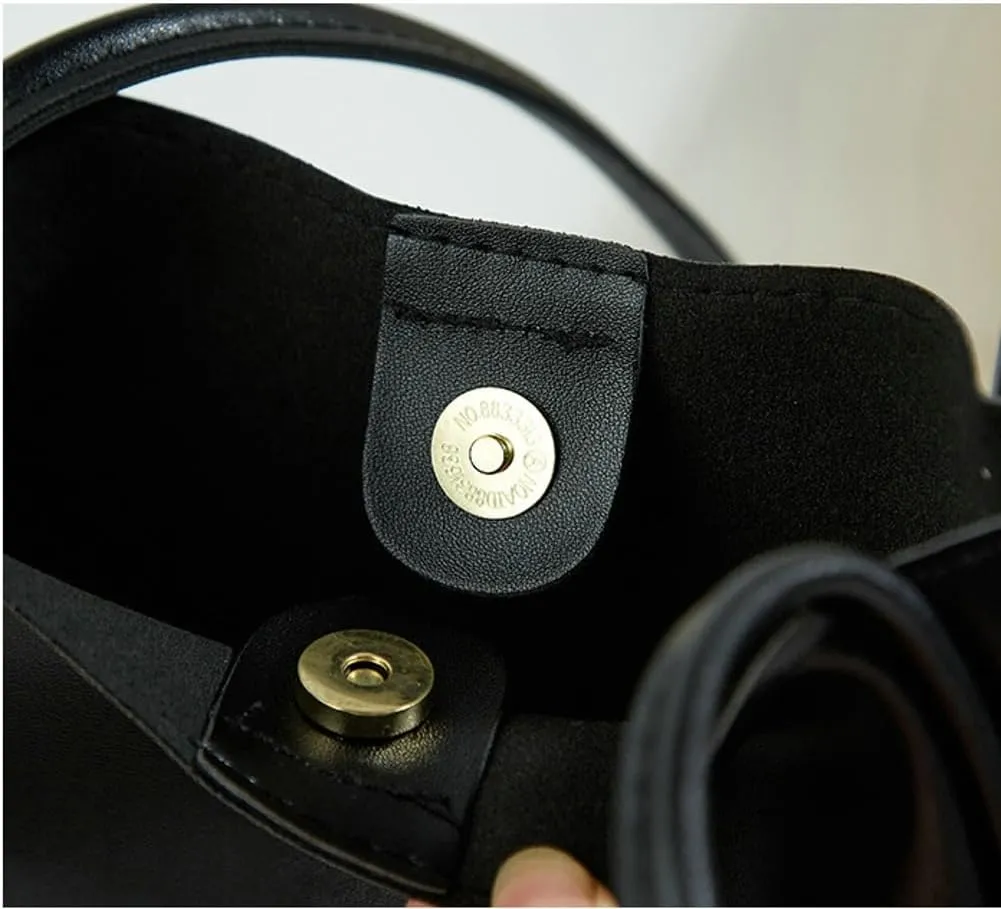 2 Pcs Slouchy PU Leather Crescent Hobo Bags Women Trendy Crossbody Purse Top-handle Satchels Shoulder Bag Tote Handbag