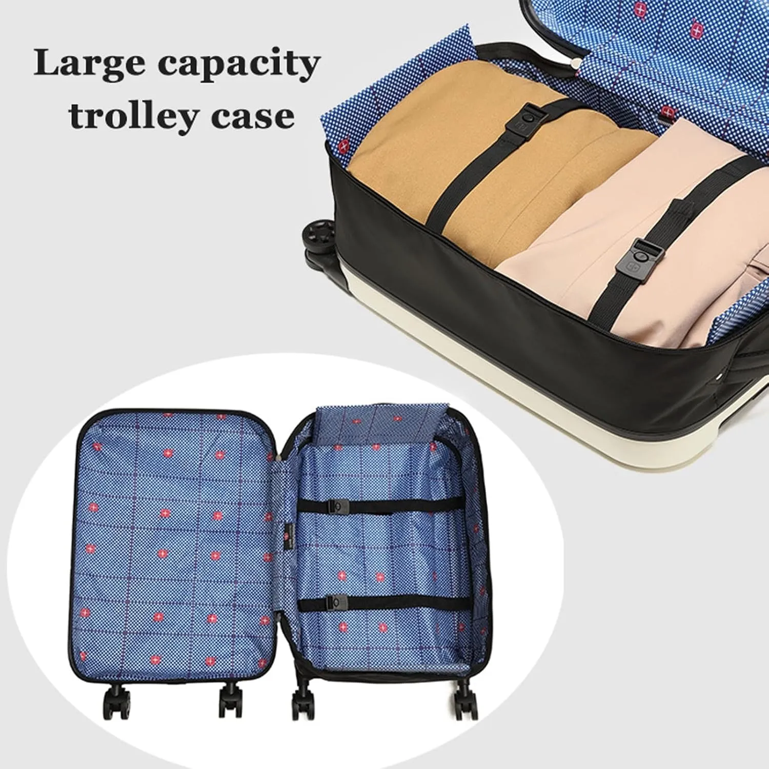 20 Inch Collapsible Suitcase, Hardshell Carry-On Travel Luggage Durable, Spacious (45L), Ultra Lightweight Trolley Suitcase with Silent Spinner Wheels, TSA Approve Lock(Green)