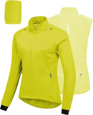 33,000ft Women's Zip Up Lightweight Athletic Workout Yoga Cycling Track Running Jacket Waterproof Windproof Reflective