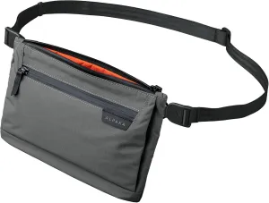 ALPAKA Zip Pouch Max V2 - Grey Axoflux 210D Water Resistant Fabric, Weatherproof YKK Zippers,Front Zip Pocket, Compact Men Sling Bag - Passport Holder & Travel Wallet Pouch for Family Men