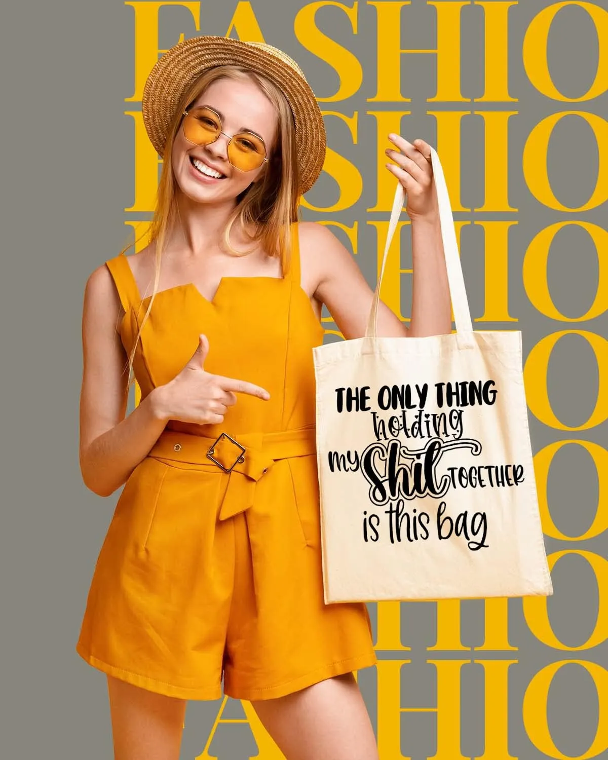 AUSVKAI Canvas Tote Bag Aesthetic for Women, Cute Reusable Cloth Cotton Bags for Shopping Beach Trendy Gifts