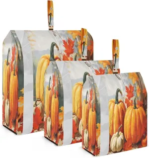 Autumn Fall Maples Pumpkins Compression Packing Cubes 3 Set Travel Packing Cubes for Suitcases Organizer Bags Set for Carry on Luggage