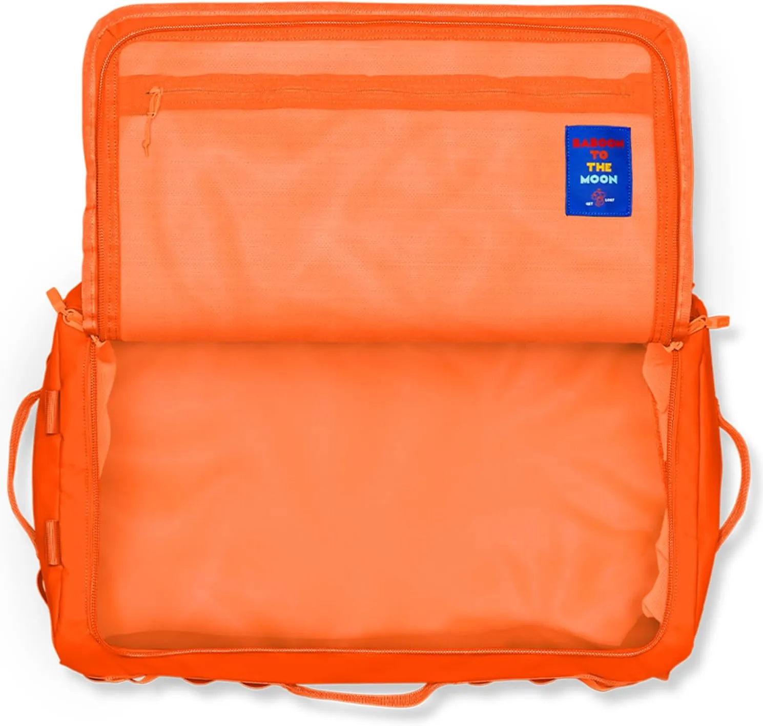 Baboon to the Moon Go-Bag Big Duffle Bag - Stylish, Compact, Large Travel Bag Lightweight, Durable, Water-Resistant for Men and Women (Orange)