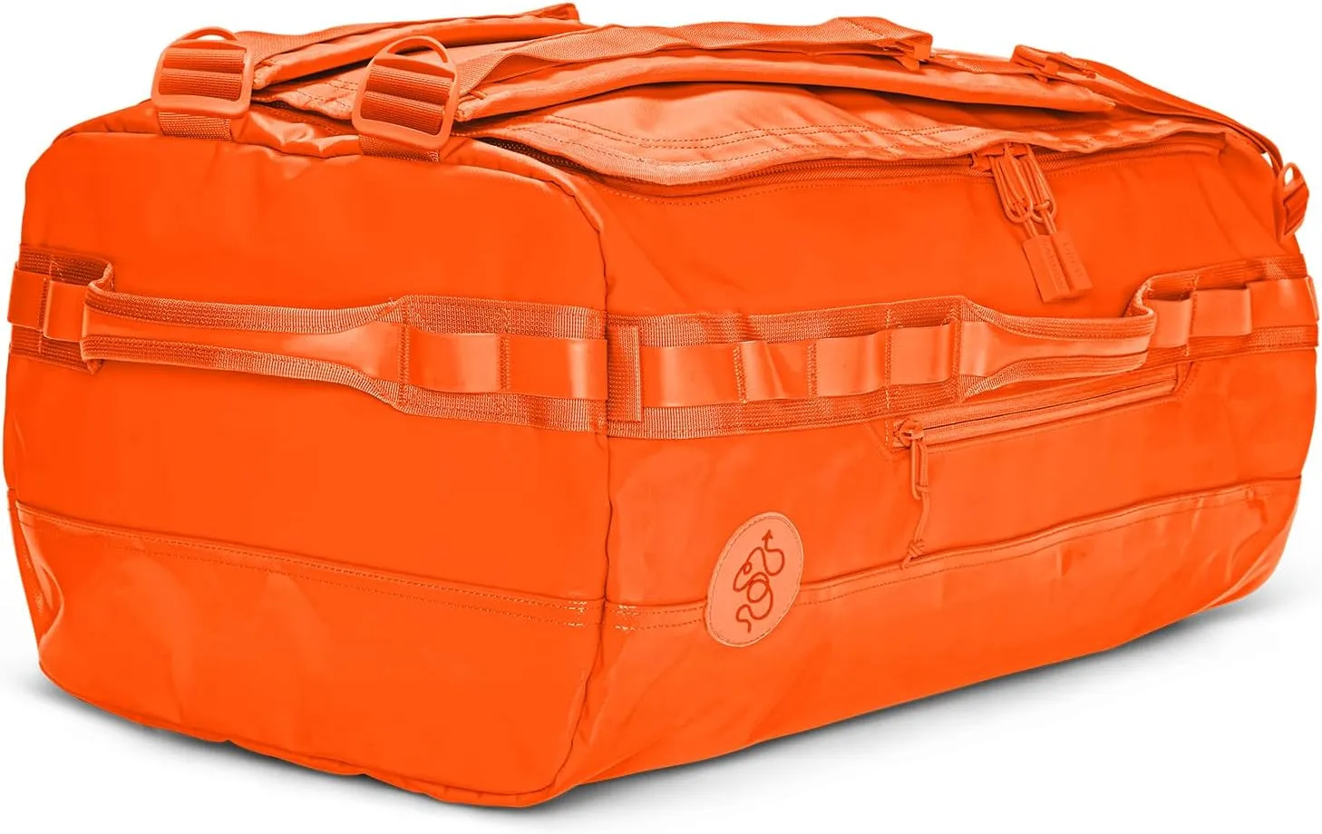 Baboon to the Moon Go-Bag Big Duffle Bag - Stylish, Compact, Large Travel Bag Lightweight, Durable, Water-Resistant for Men and Women (Orange)