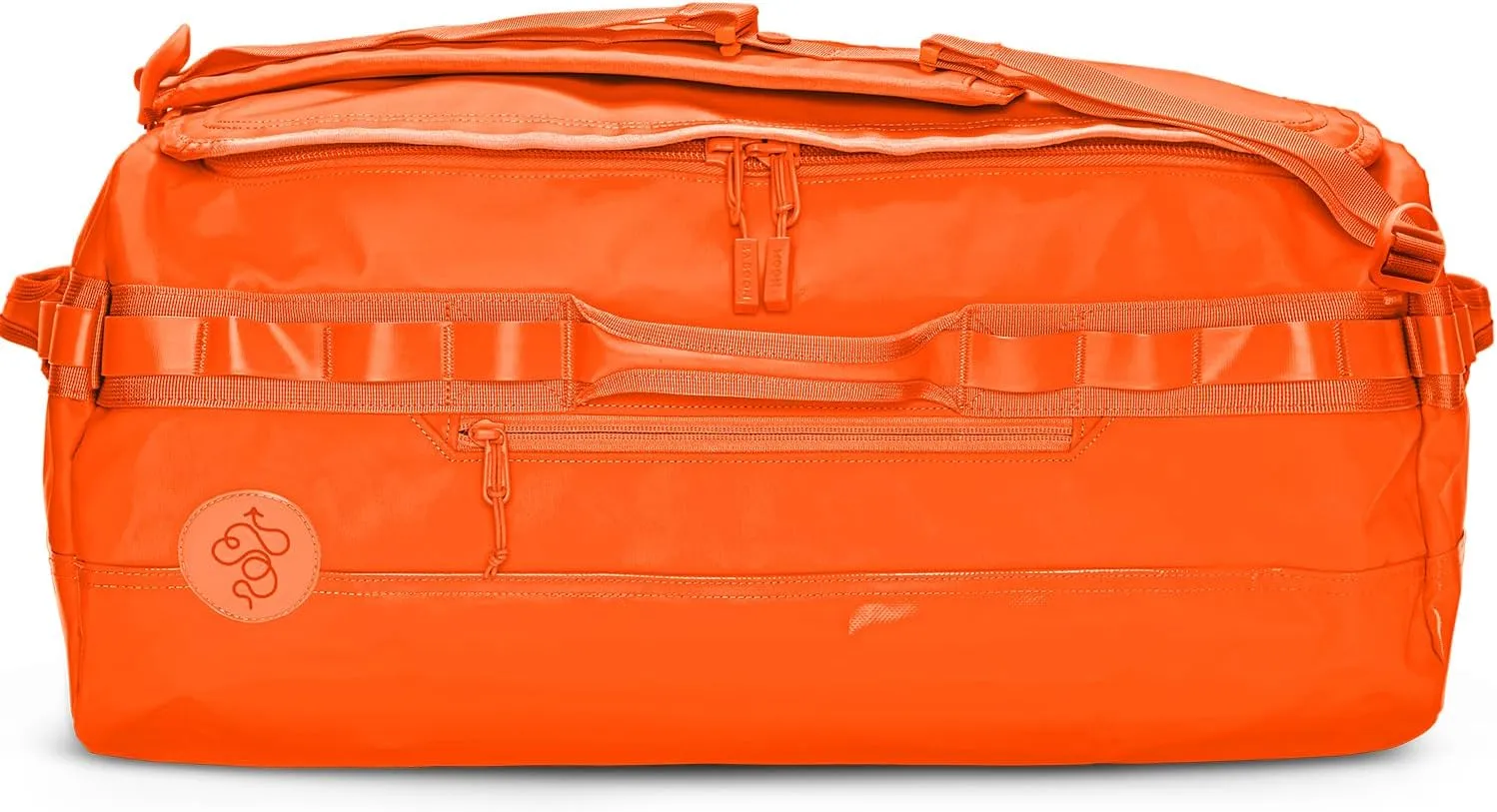 Baboon to the Moon Go-Bag Big Duffle Bag - Stylish, Compact, Large Travel Bag Lightweight, Durable, Water-Resistant for Men and Women (Orange)