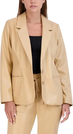 BCBGeneration Women's Relaxed Boyfriend Blazer Long Sleeve Notch Lapel Pocket Button Jacket