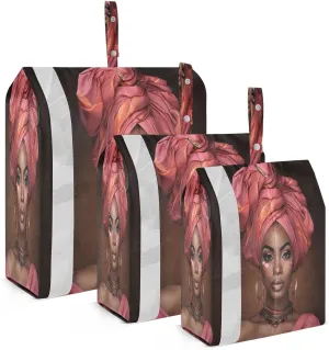 Beauty Black Woman Girl Compression Packing Cubes 3 Set Travel Packing Cubes for Suitcases Organizer Bags Set for Travel Accessories and Essentials