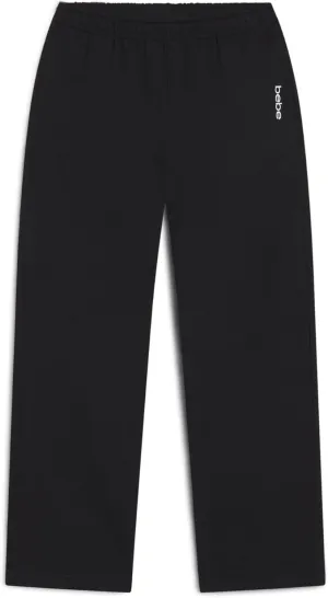 bebe Girls Wide Leg Sweatpants, French Terry Sweatpants with Pockets, Baggy Pants for Girls