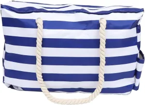 BESPORTBLE 1Pc Extra Large Beach Bag for Women Durable Canvas Beach Travel Tote for Pool Gym Shopping and Vacation Spacious Design Blue