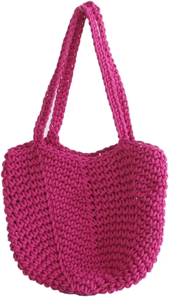 Bohemia Beach Bag Women Macrame Shoulder Tote Bags Crossbody Purse Underarm Travel Hobo Bags Summer Knitted Handbag 2025