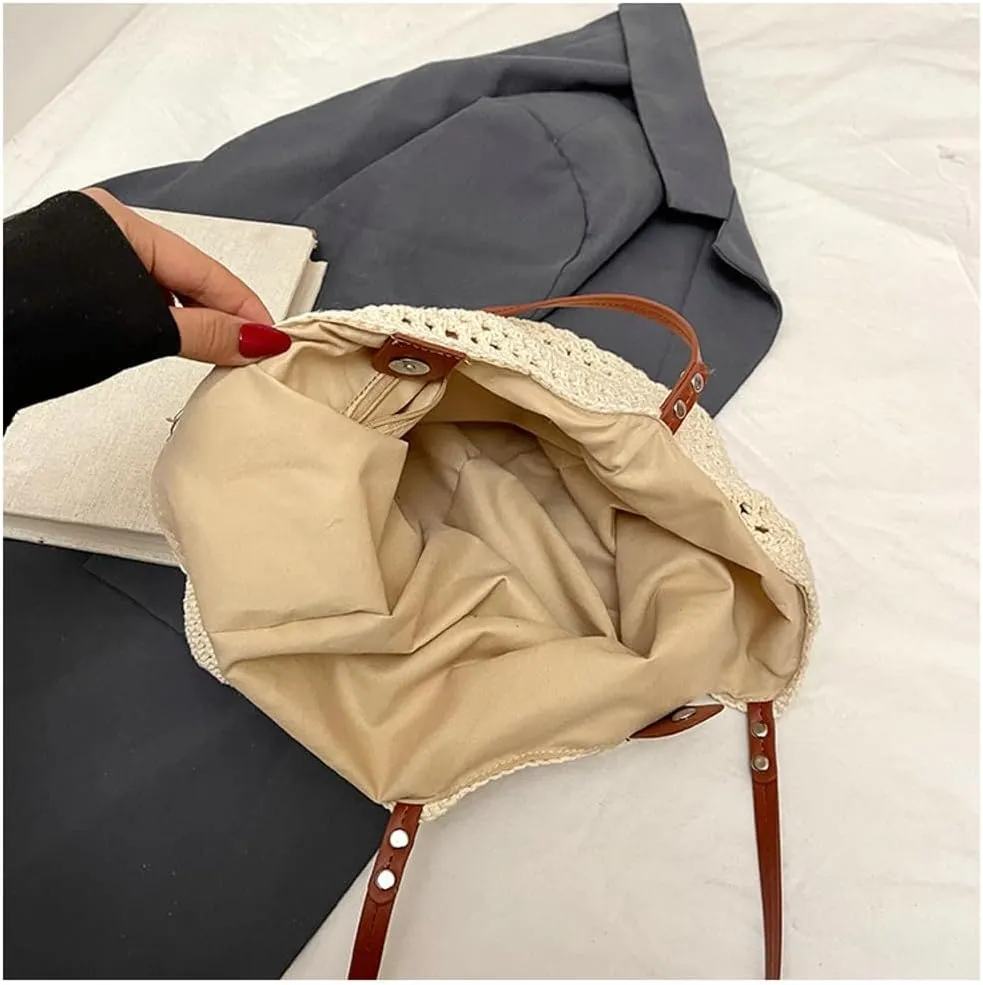 Bohemia Beach Bag Women Macrame Underarm Shoulder Tote Bags Crossbody Purse Travel Summer Knitted Handbag Hobo Bags 2025