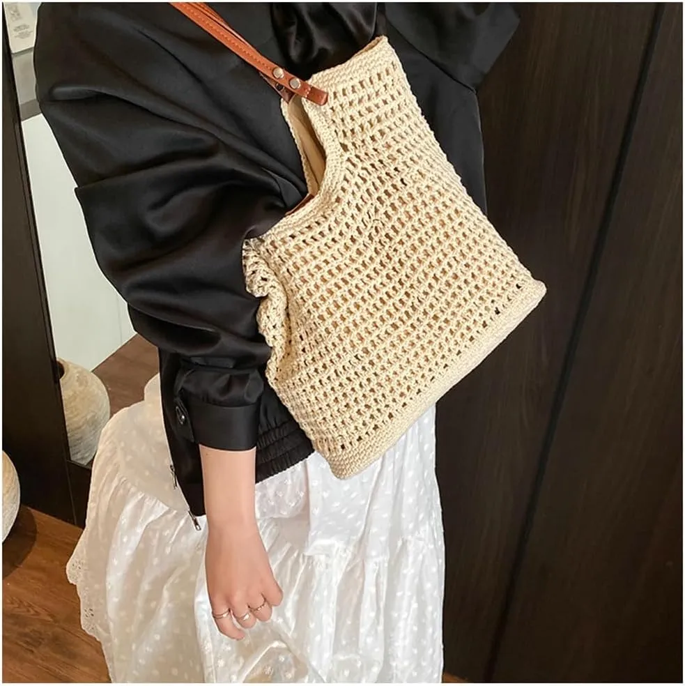 Bohemia Beach Bag Women Macrame Underarm Shoulder Tote Bags Crossbody Purse Travel Summer Knitted Handbag Hobo Bags 2025