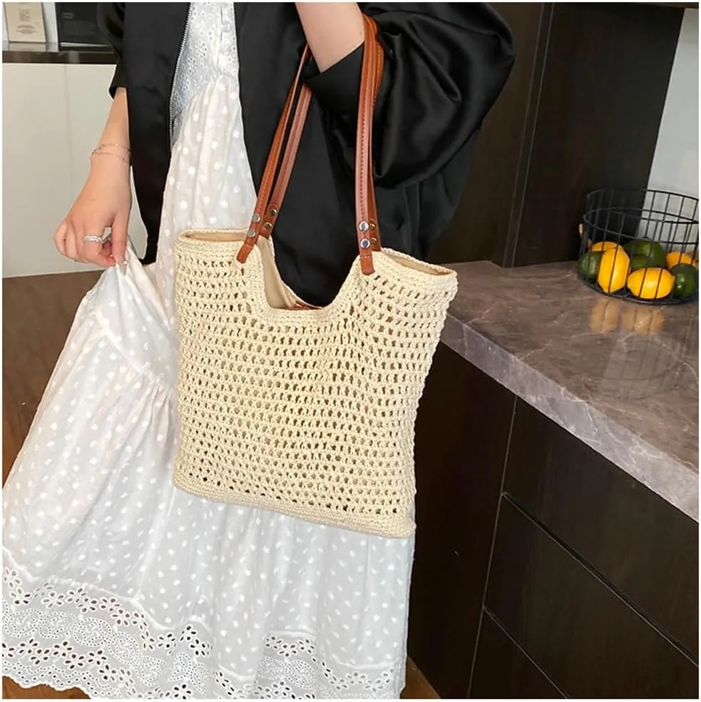 Bohemia Beach Bag Women Macrame Underarm Shoulder Tote Bags Crossbody Purse Travel Summer Knitted Handbag Hobo Bags 2025