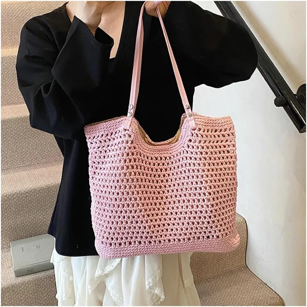 Bohemia Beach Bag Women Macrame Underarm Shoulder Tote Bags Crossbody Purse Travel Summer Knitted Handbag Hobo Bags 2025