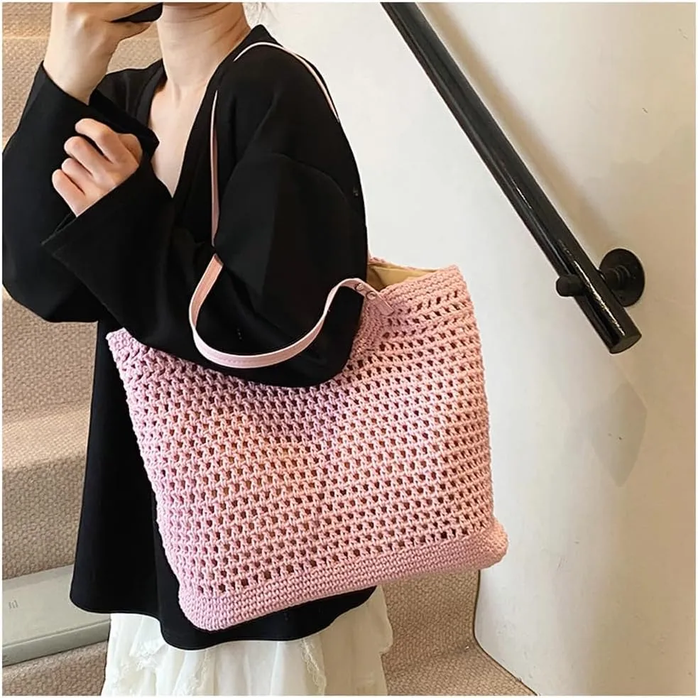 Bohemia Beach Bag Women Macrame Underarm Shoulder Tote Bags Crossbody Purse Travel Summer Knitted Handbag Hobo Bags 2025