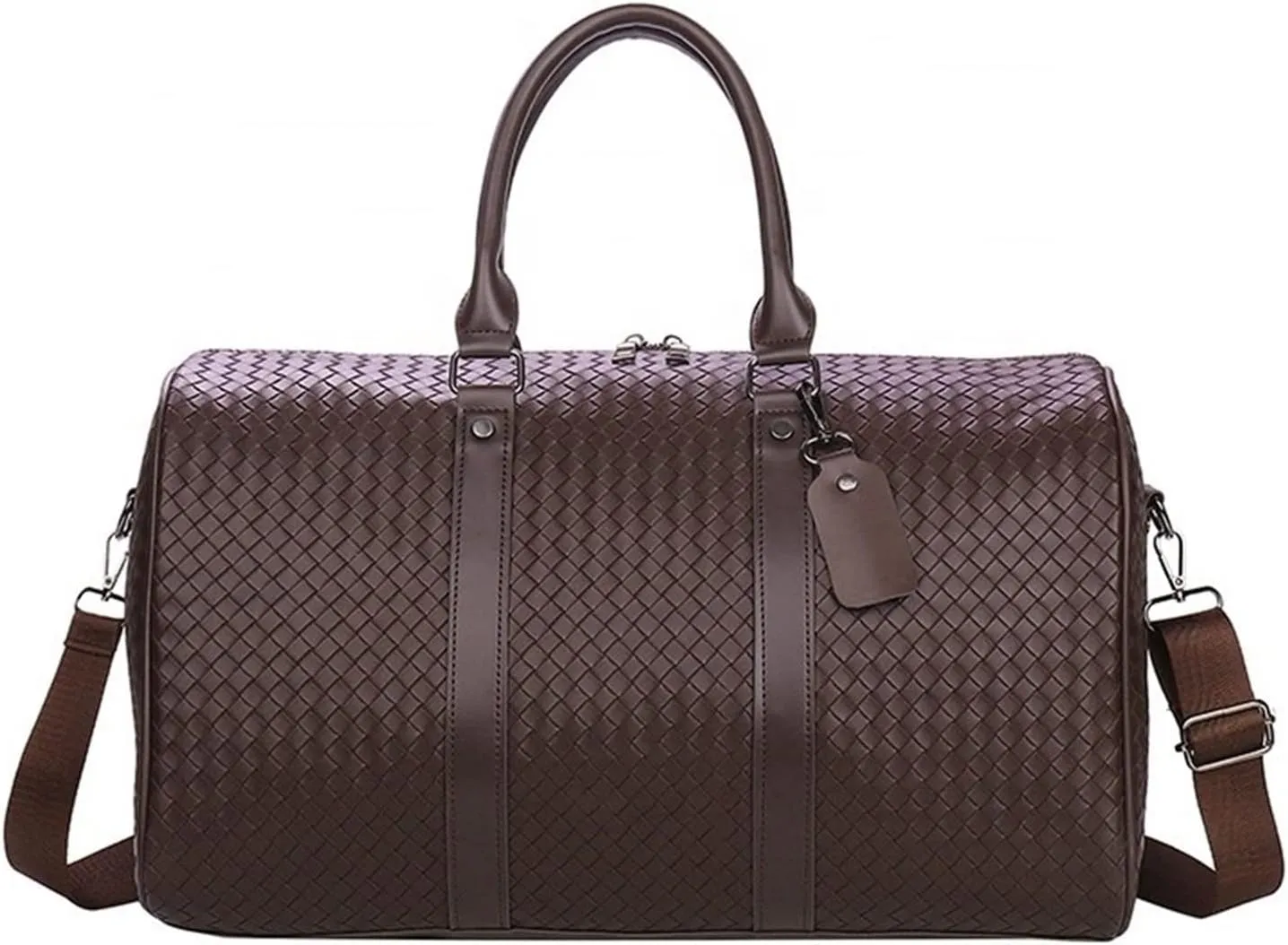 Cabin Bag Pu Leather Duffle Bags for Women Men Waterproof Outdoor Business Travel Storage Bags Luggage Carry On Bag (Chocolate)