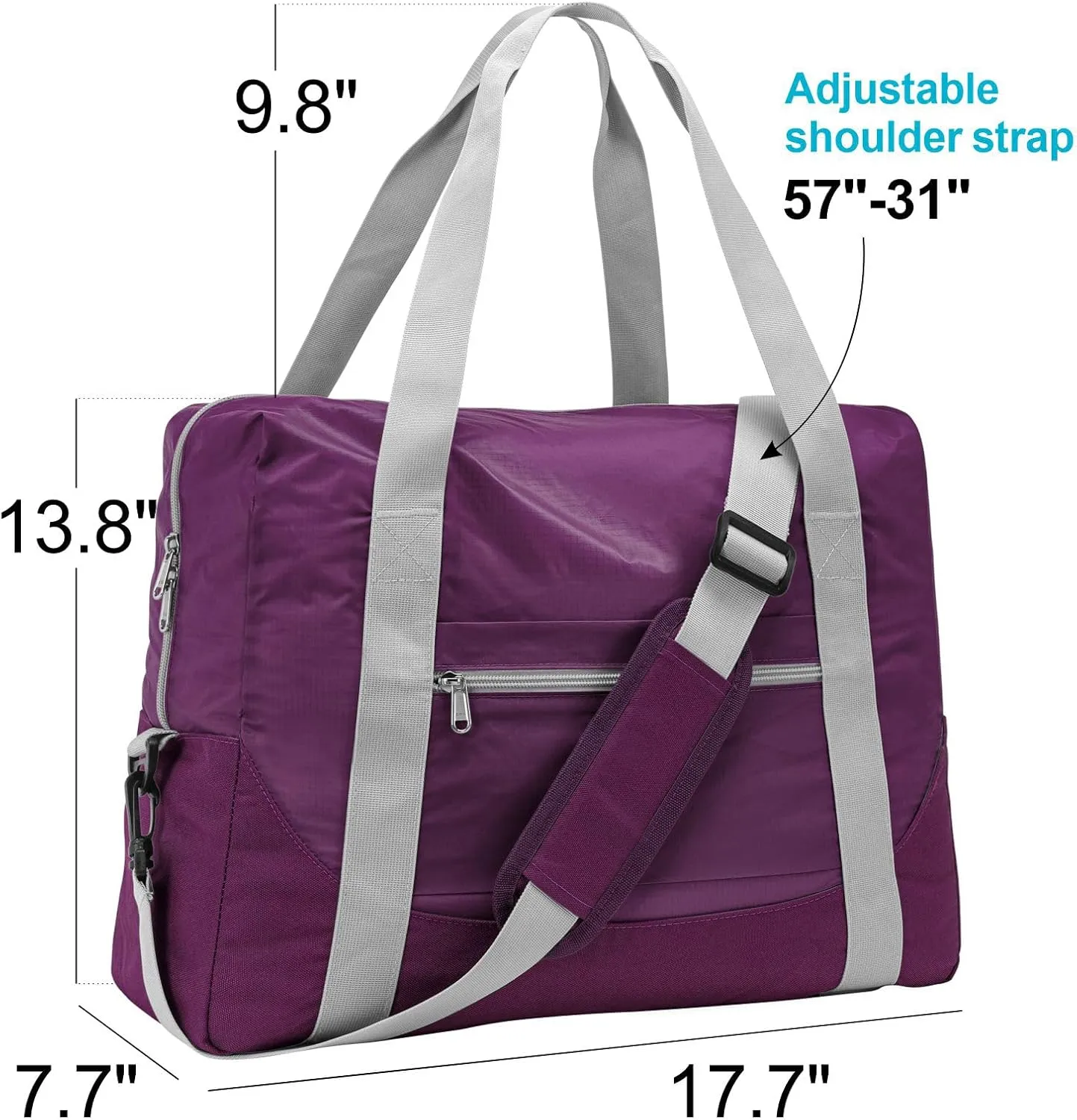 Cambond Personal Item Travel Bag - 30L Spirit Airlines Personal Item - 18x14x8 for 1-3 Day Short Trips, Lightweight Compact Underseat Foldable Travel Duffel Carry On Bag with Shoulder Strap