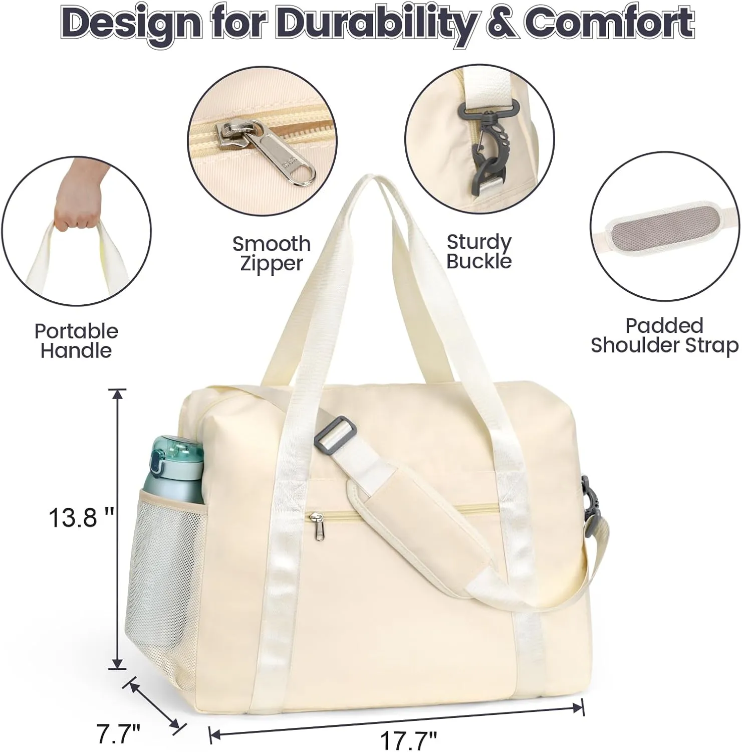 Cambond Spirit Airlines Personal Item Bag 18x14x8 Inch - 30L Carry on Personal Item Travel Bag with Shoulder Strap for Short Trip, Lightweight Compact Underseat Foldable Travel Duffel Bag