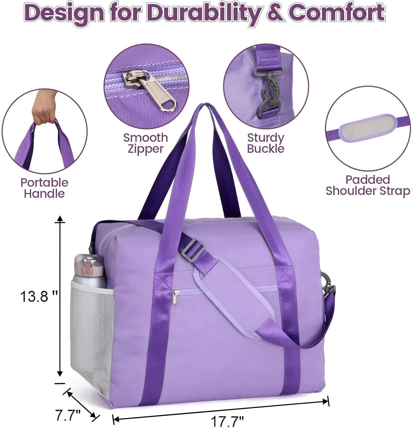 Cambond Spirit Airlines Personal Item Bag 18x14x8 Inch - 30L Lightweight Personal Item Travel Bag with Shoulder Strap for Short Trip, Compact Underseat Foldable Travel Duffel Carry on Bag