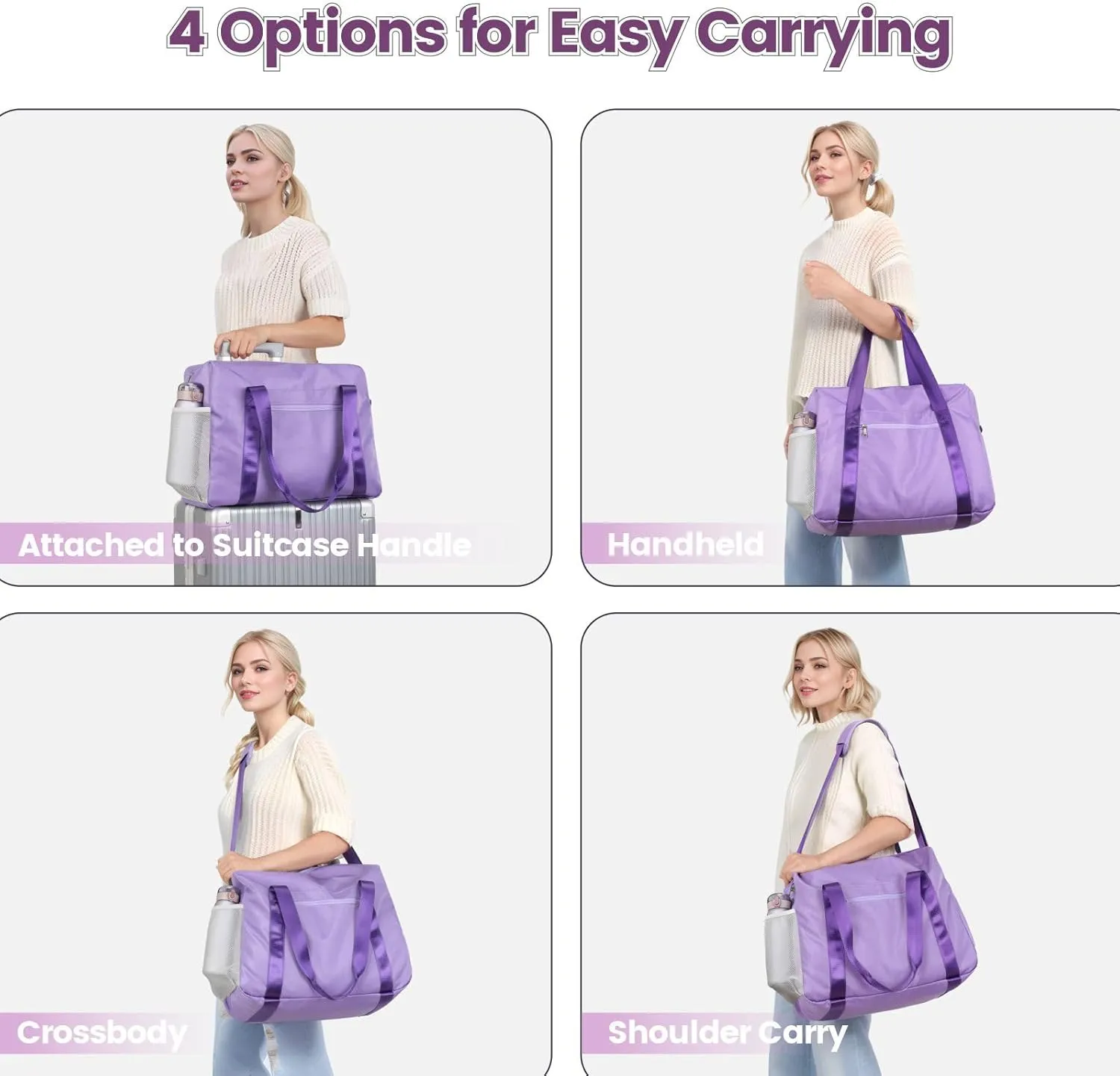 Cambond Spirit Airlines Personal Item Bag 18x14x8 Inch - 30L Lightweight Personal Item Travel Bag with Shoulder Strap for Short Trip, Compact Underseat Foldable Travel Duffel Carry on Bag