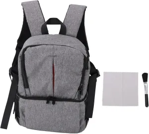 Camera Backpack Water Prevent SLR Mirrorless Bag for Outdoor Photography (Grey)
