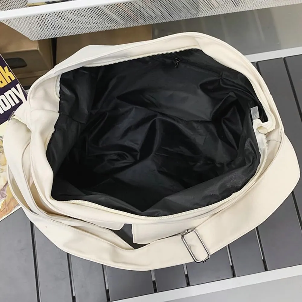 Canvas Messenger Bag for Women Men Canvas Crossbody Bag Handbag Vintage Satchel Bag Purse Shoulder Bag with Multiple Pockets