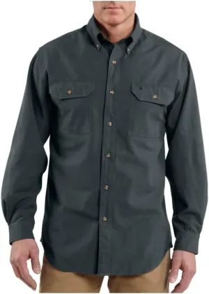 Carhartt Men's Fort Lightweight Chambray Button Front Relaxed Fit LS Shirt S202