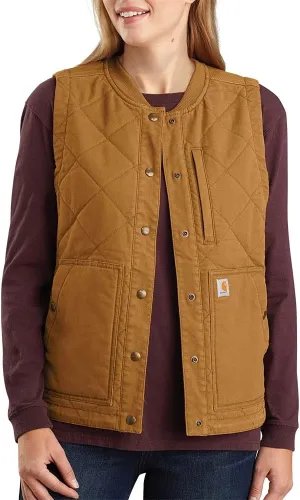Carhartt Women's Rugged Flex Relaxed Fit Canvas Insulated Rib Collar Vest