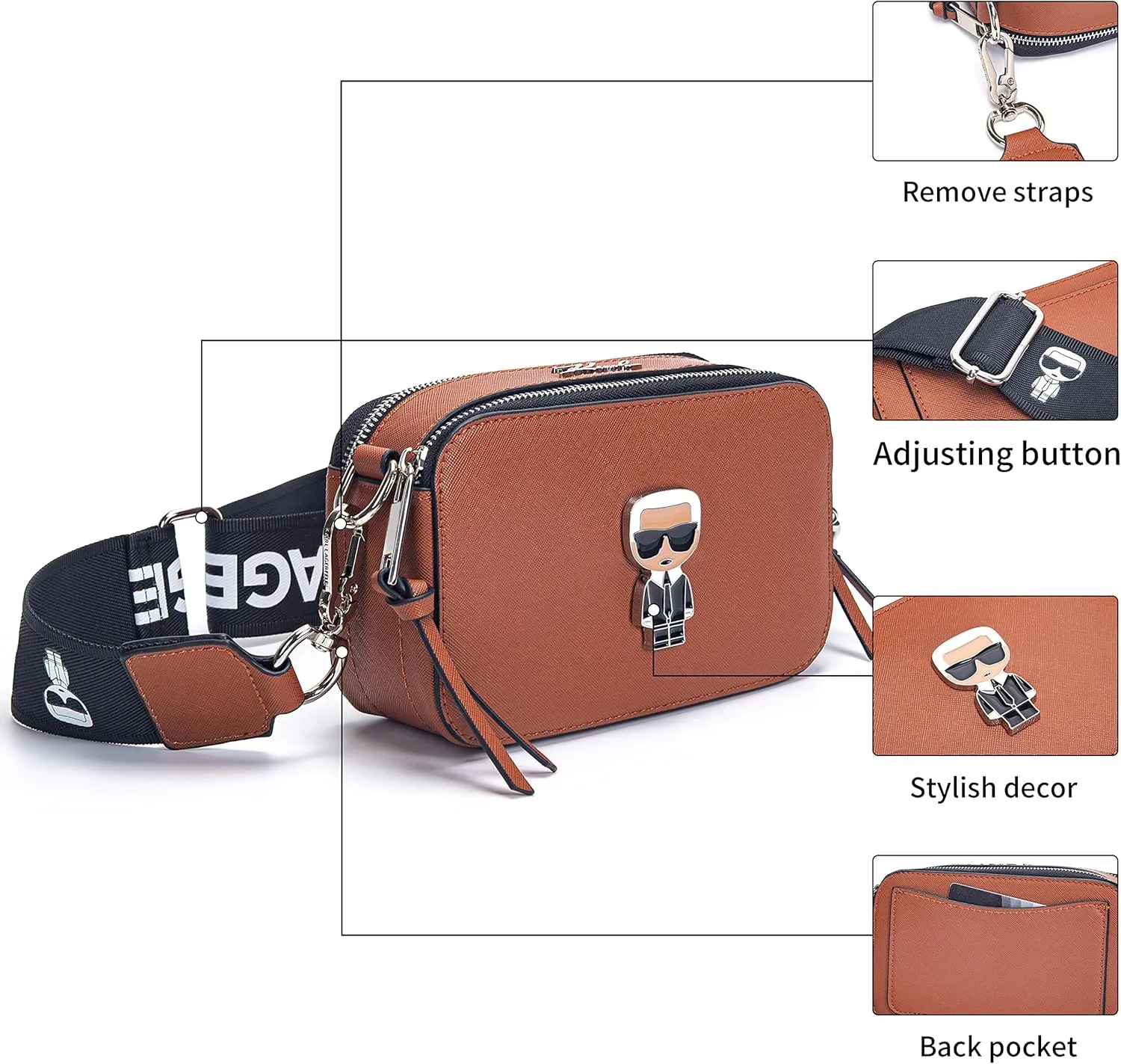 Coivin & Kiein Crossbody Bags Women Trendy Snapshot Camera Bag, Small Shoulder Handbags Satchel