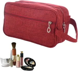 Compact Travel Toiletry Bag For Men - Mens Hanging Toiletry Bag | Water Resistant Shaving Bag With Handle Pockets & Zipper | Hanging Kit Toiletry Bag Organizer For Vacation Cosmetic