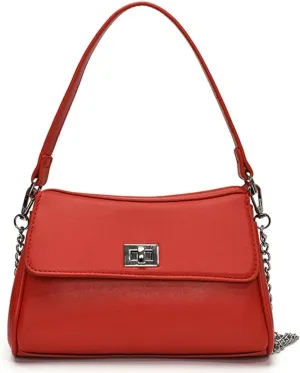 Crescent Hobo Bags Women Trendy PU Leather Underarm Shoulder Bag Cute Crossbody Purse Summer Red Purse Tote Handbag