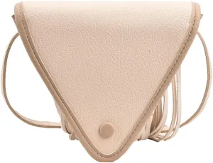 Crescent Triangle Hobo Bags Women Trendy PU Leather Underarm Shoulder Bag Cute Crossbody Phone Purse Tassels Tote Handbag