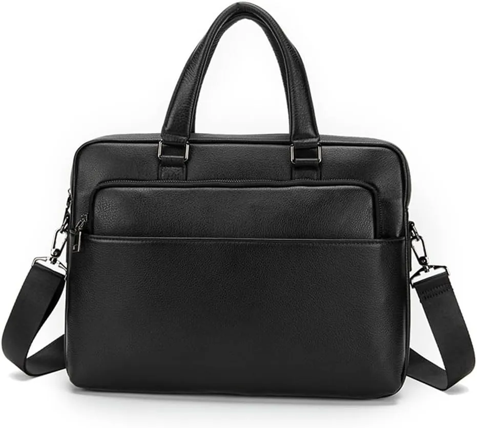 CSCDD Natural Wrestling Pattern Men's Briefcase Large Capacity Computer Bag Men's Leather Handbag Top(E)