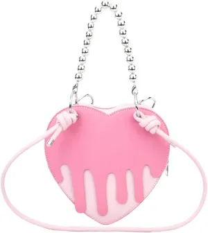 Designer PU Bag for Women Heart Shape Crossbody Hobo Shoulder Bag Trendy Casual Underarm Purse Handbag with Zipper