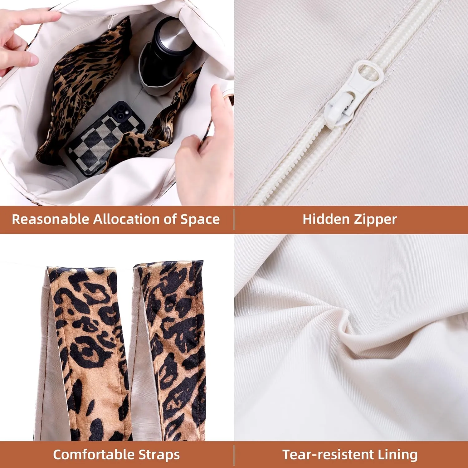 DGAZ Designer Shoulder Bags for Women, Luxury Tote Bag with Zipper, Large Shoulder Hobo Bags