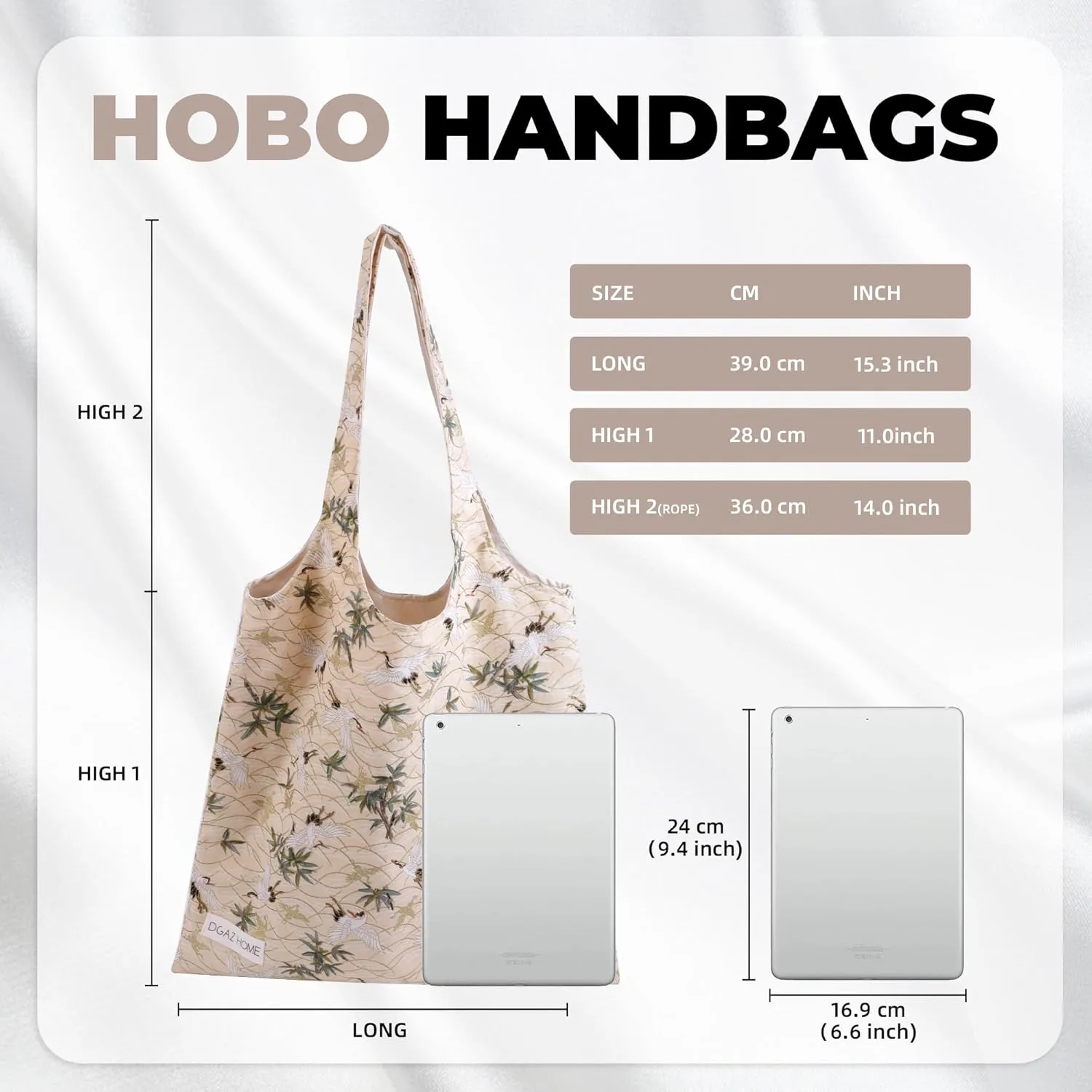DGAZ Designer Shoulder Bags for Women, Luxury Tote Bag with Zipper, Large Shoulder Hobo Bags