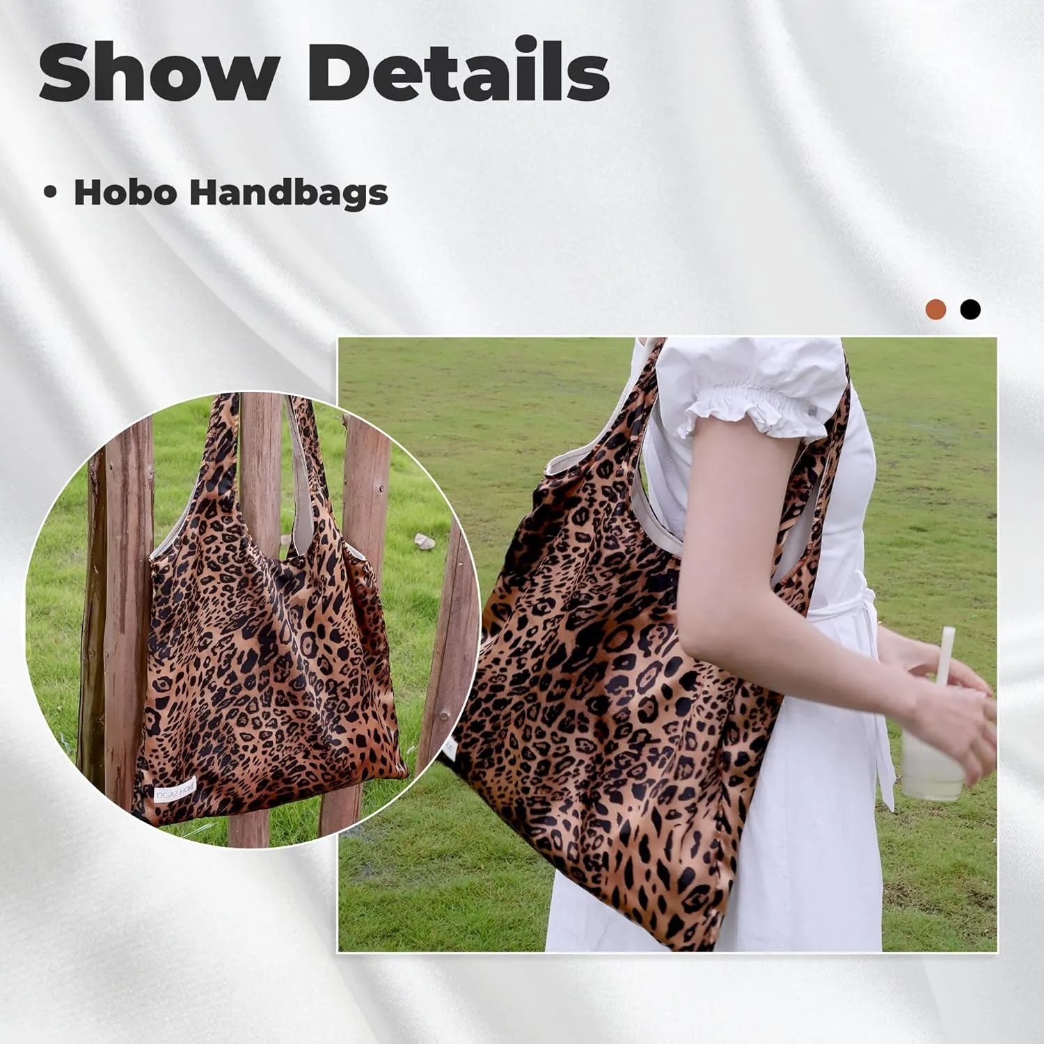 DGAZ Designer Shoulder Bags for Women, Luxury Tote Bag with Zipper, Large Shoulder Hobo Bags