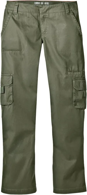 Dickies Women's Relaxed Fit Cargo Pants, Rinsed Grape Leaf Green, 10