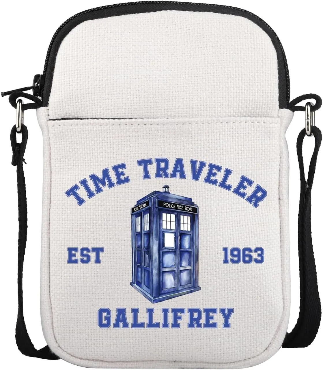 Dr Crossbody Purse Bag TV Show Merchandise Police Box Theme Gift For TV Series Fans Time Traveler Messenger Bags