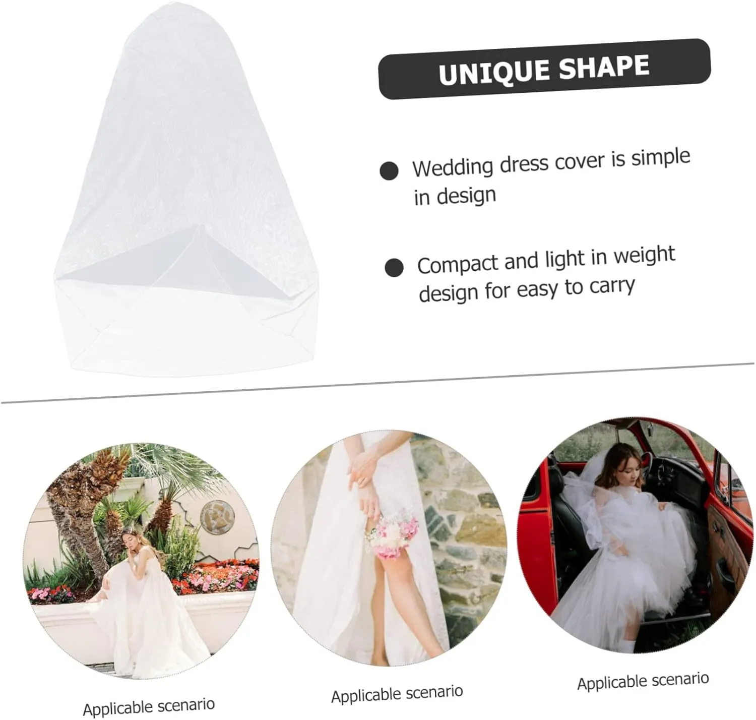 Dress Cover Garment Cover Clothes Proof Bag Long Dress Bag for Wedding Gown Storage
