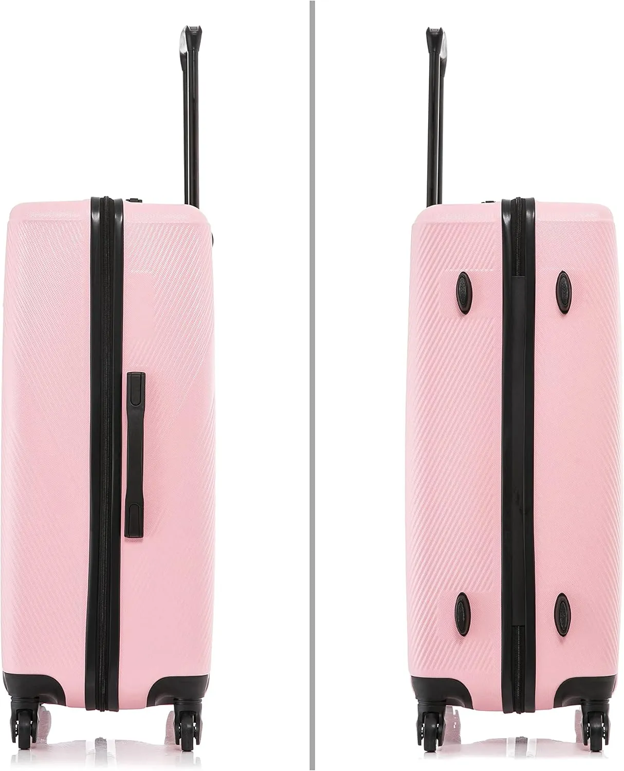 DUKAP DISCOVERY Luggage with Spinner Wheels | Spacious Durable Lightweight Hardside Suitcase, Travel Bag with Handle and Trolley | 28 Inch Large Checked Luggage | Pink