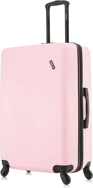 DUKAP DISCOVERY Luggage with Spinner Wheels | Spacious Durable Lightweight Hardside Suitcase, Travel Bag with Handle and Trolley | 28 Inch Large Checked Luggage | Pink