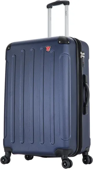 DUKAP INTELY Suitcase with Ergonomic GEL Handle | Spacious Hardside Travel Luggage with TSA Combination Lock and Digital Weight Scale | 28 Inch Medium Spinner Suitcase | Blue