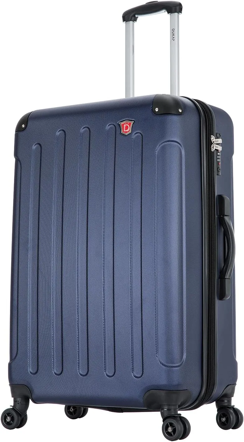 DUKAP INTELY Suitcase with Ergonomic GEL Handle | Spacious Hardside Travel Luggage with TSA Combination Lock and Digital Weight Scale | 28 Inch Medium Spinner Suitcase | Blue