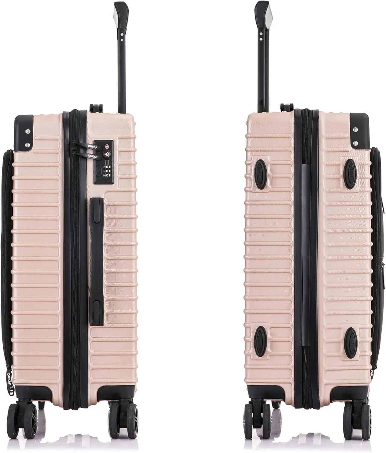 DUKAP TOUR Luggage with Integrated USB Port and Spinner Wheel | Spacious Travel Suitcase with TSA Lock and Ergonomic GEL Handle | 20 Inch Carry-On Hardside Luggage | Champagne
