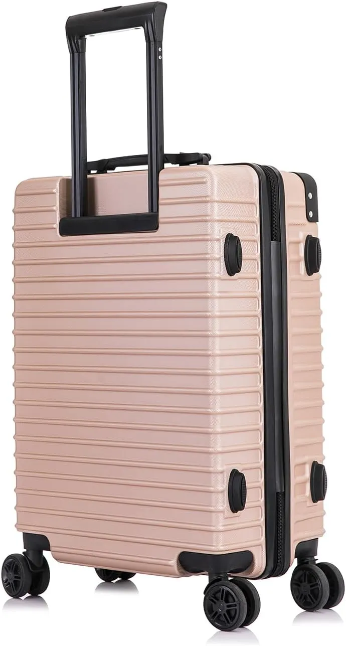 DUKAP TOUR Luggage with Integrated USB Port and Spinner Wheel | Spacious Travel Suitcase with TSA Lock and Ergonomic GEL Handle | 20 Inch Carry-On Hardside Luggage | Champagne