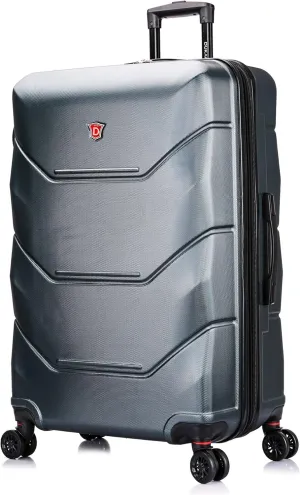 DUKAP ZONIX Luggage with Spinner Wheels | Durable Lightweight Hardside Suitcase, Spacious Travel Bag with Handle and Trolley | 30 Inch Large Checked Luggage | Green